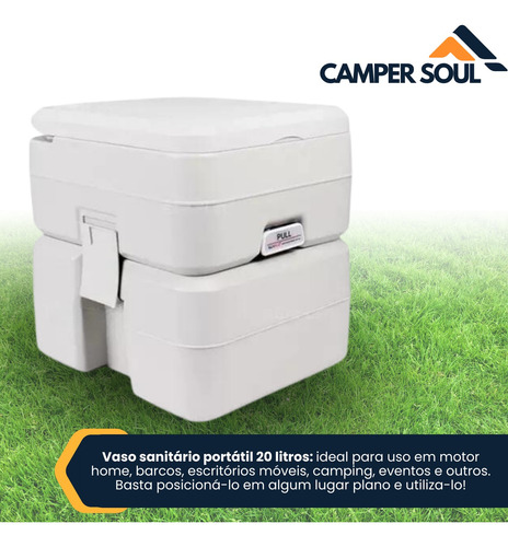 Vaso Sanitário Portátil 20 Litros Banheiro Químico Motorhome