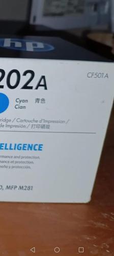 Cartucho Hp 202a Cian Laserjet Original Cf501a