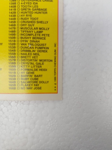 Tarjetas Garbage Pail Kids Original Series 4 Entrega Hoy (Usado)