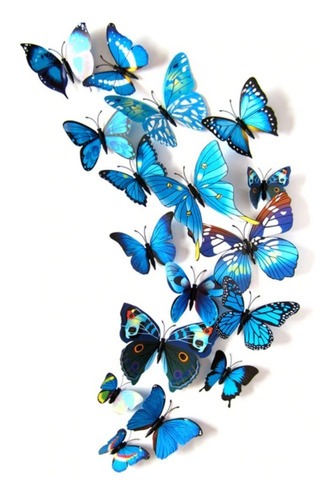 10 Paquetes De Mariposas Pared Fluorescente Color Forma
