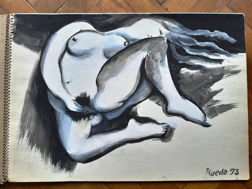 Dibujo - Erótico - Desnudo - Jose Rueda - Carpeta (Usado)