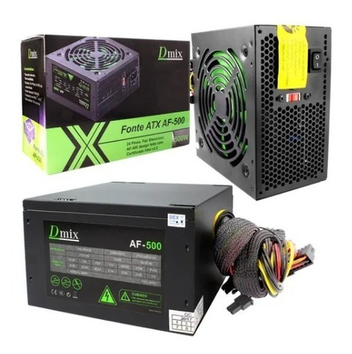 Fonte Atx 500w Reais Gamer Super Silenciosa Bivolt Pc