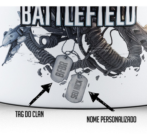 Imagem 2 de 2 de Caneca Battlefield Com Nome E Tag Clan Personalizados
