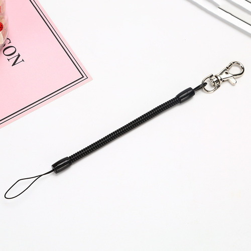 12pcs Resorte De Plástico Espiral Llavero Retráctil Clips