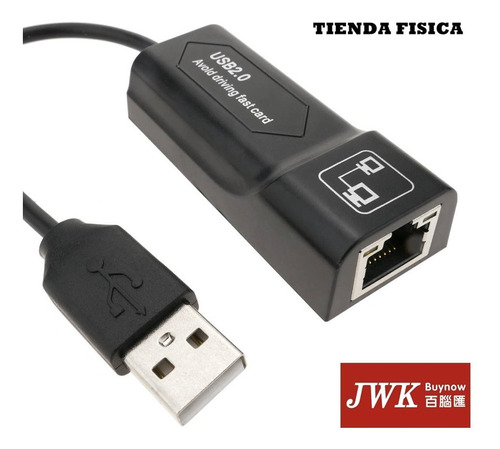 Adaptador Usb 2.0 A Red Ethernet 10/100 Mbps Jwk