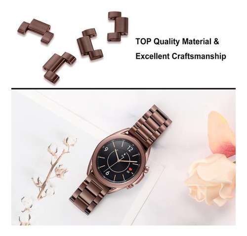 Imagem 6 de 7 de Pulseira Aço P/ Samsung Galaxy Watch 3 41mm Bronze Trumirr