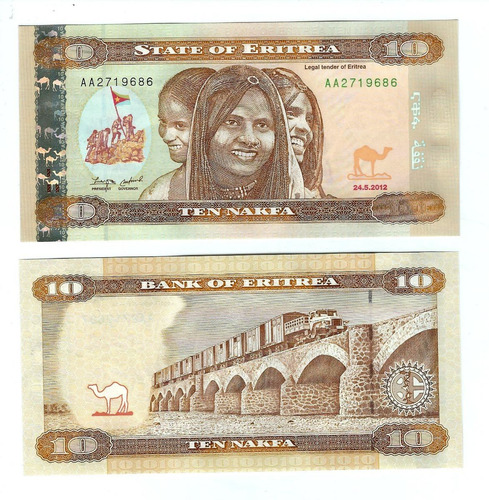 Eritrea - Billete 10 Nakfa 2012 - Unc