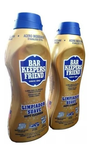 2 Pack Limpiador Bar Keepers Friend Suave 737g