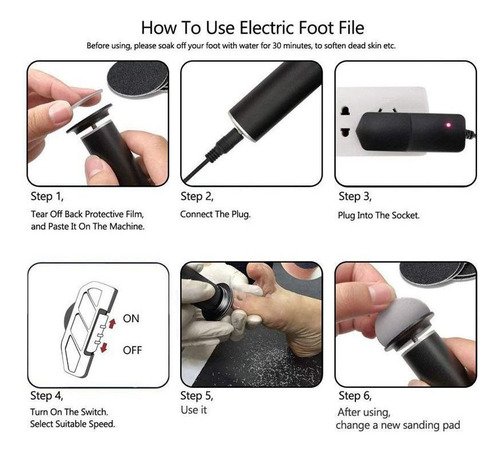 Lima Electrónica De Pie Removedor De Callos Herramienta De V