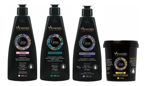 Kit Arvensis Shampoo Cond. Ativ. Ondulados Mascara 2x1