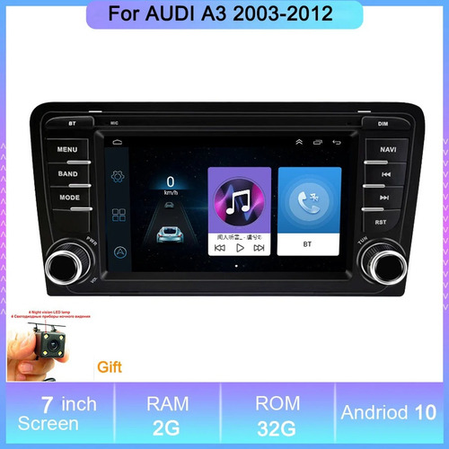 Estéreo Android Para Audi A3 2003-2012 Carplay Con Gps Wifi