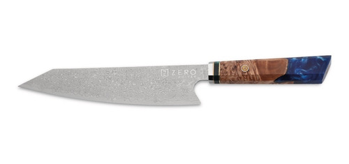Imagen 3 de 8 de Cuchillo Kiritsuke 8,2'' - Zero Knives - Epoxy Damascus