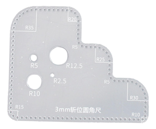 2 Plantilla De Corte De Acrílico De Cuero Reglas De 3 Mm