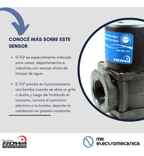 Imagen 3 de 10 de Sensor Flujo Rowa Flp Plástico + Calidad
