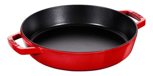 Staub® Sartén De Hierro Fundido Con Doble Asa 26 Cm Rojo Color Negro