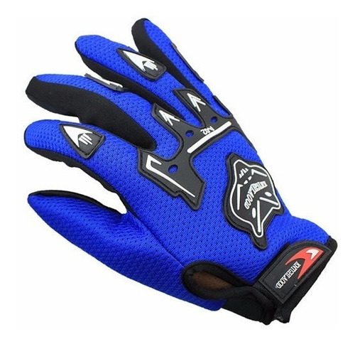 Guantes Motoboy Sport Kntghlaood de malla azul, talla única