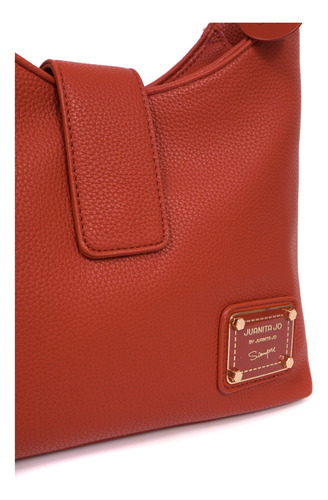 Cartera De Hombro Anya Tote Bag Chica Mujer Dama Juanita Jo Color Ladrillo Diseño de la tela Lisa