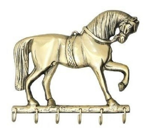 Porta Chaves Cavalo Parede Bronze Decoração Chaveiro Animal