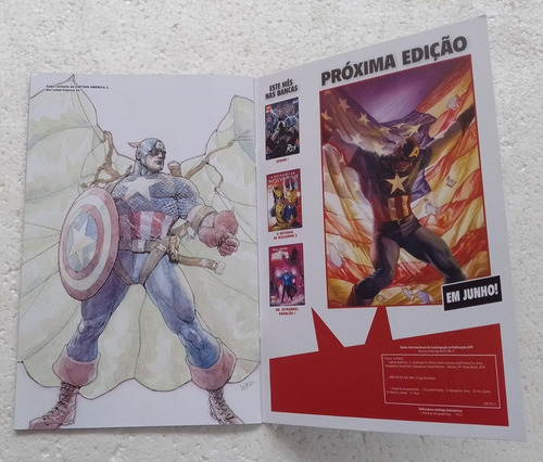 Capitão América - 3a Série/panini N° 2 - A Verdadeira América (lacrada) + 1 Envelope Com 4 Figurinhas + 1 Card Do Álbum Vingadores: Endgame