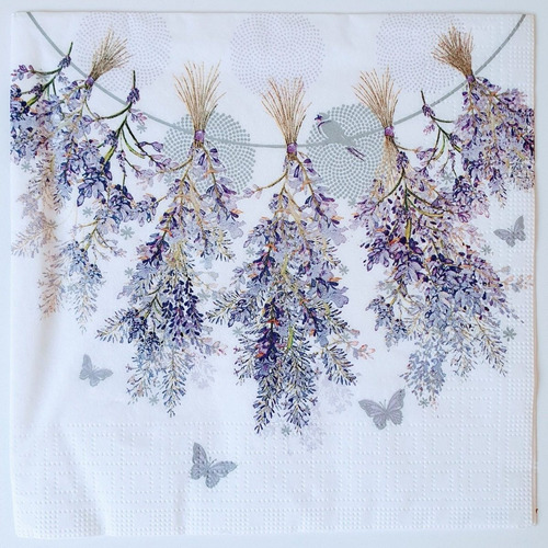 Servilletas Decoupage Mariposas Y Flores Lila Laura Craft