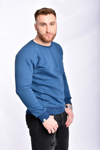 Imagen 2 de 10 de Buzo Hoodie Sin Capucha Hombre Slim Fit Moda Urbana A39