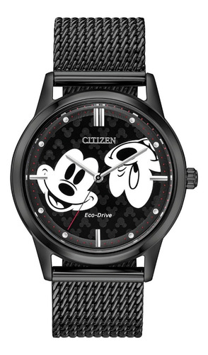 Mickey Mouse Chandler Fe7065-52w Black ............ Dcmstore Color de la correa Negro Color del bisel Negro Color del fondo Negro
