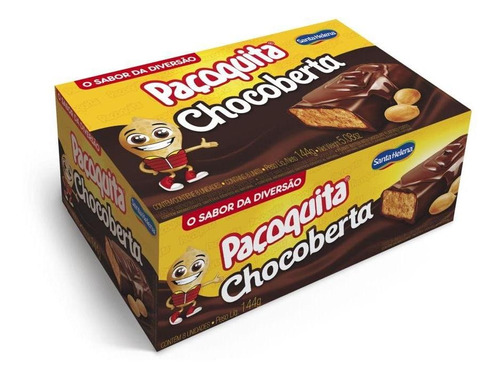 Doce De Amendoim Cobertura Chocolate Paçoquita 144g 8 Unid