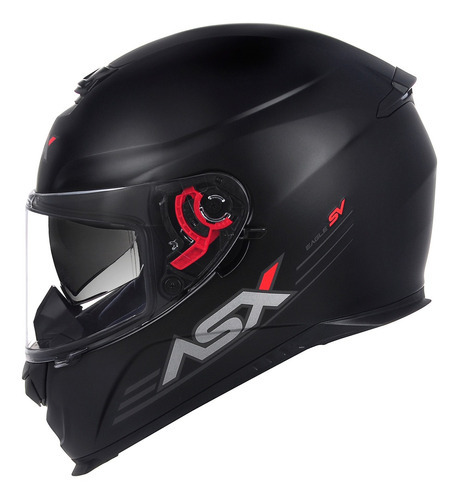 Capacete Moto Asx Eagle Sv C/óculos Interno Preto Fosco @# Desenho Solid Tamanho do capacete 62 (61/62)