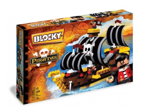 Ladrillitos Blocky Barco Pirata Grande 290 Piezas 