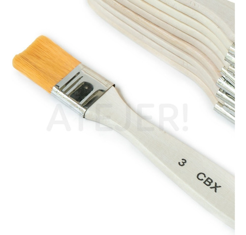 Imagen 3 de 3 de Pinceletas Marca Cbx Sintéticas Número 3 X Unidad