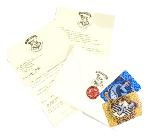 Carta De Admisión + Ticket Hogwarts -  Harry Potter
