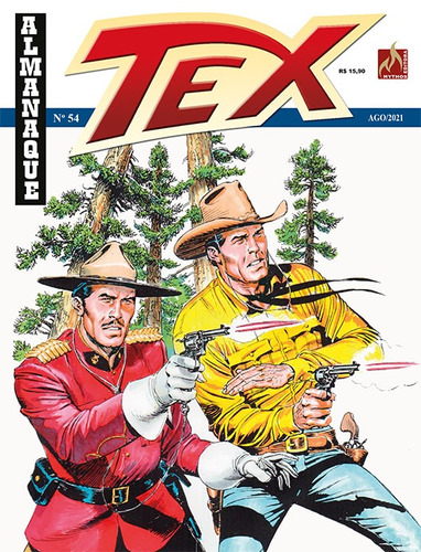 Tex Almanaque Nº 54: Rio Colúmbia / Fibra de Herói, de Ruju, Pasquale. Série Tex Almanaque (54), vol. 54. Editora Edições Mythos Eireli,Sérgio Bonelli Editore, capa mole em português, 2021