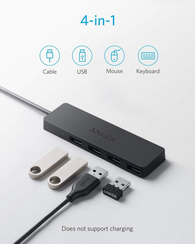 Hub Usb Zapatilla Multiplicador 4 Puertos Usb 3.0 Anker