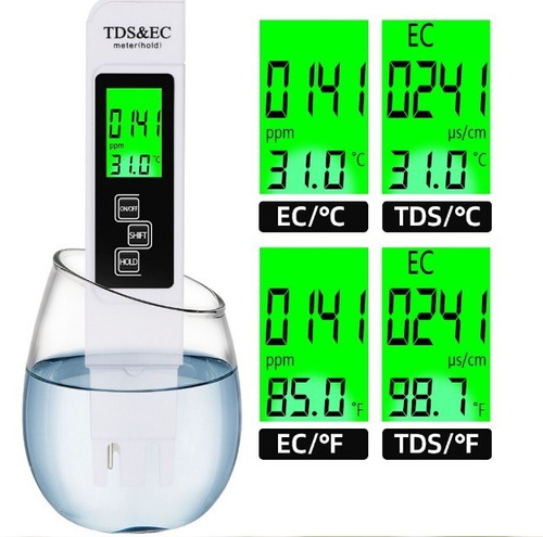 Detector De Conductividad Tds/temp/ec 4 En 1, Medidor Tds Y 