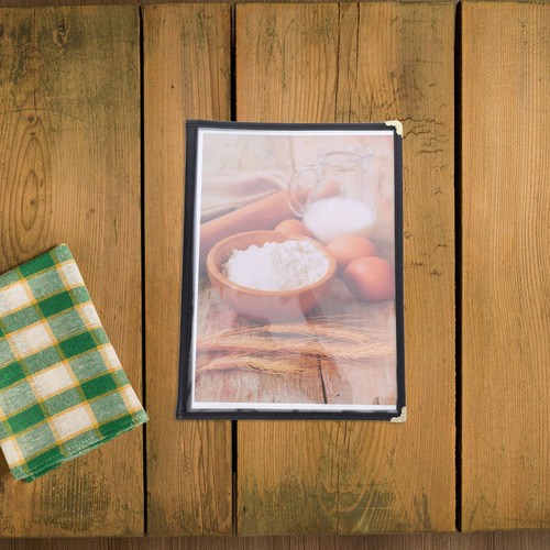 Carpeta De Menú De Restaurante Con Bolsillos Insertables, Li