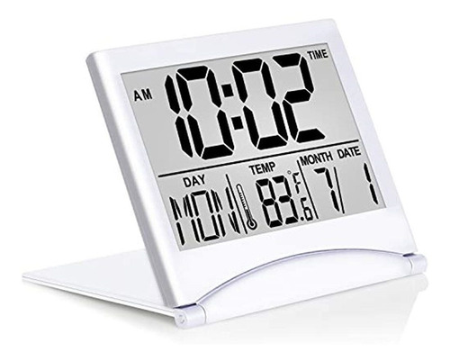 Betus Reloj Despertador Digital De Viaje - Calendario Plegab