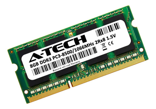 Memoria A-tech Ddr3 8gb Pc3 8500s 1066 Mhz 204 Pines Laptop