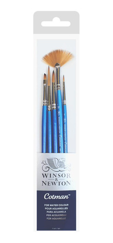 Kit Pincel Cotman Winsor & Newton Aquarela 5 Pincéis