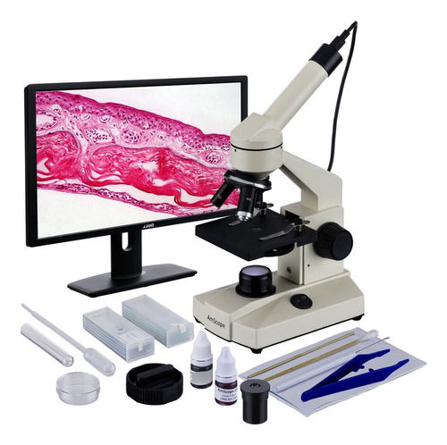 Amscope Microscopio De Campo Biológico Para Estudiantes M1.