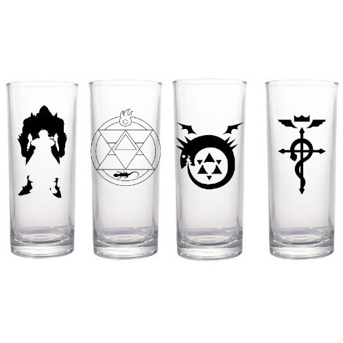 Set De Vasos Altos Anime Fullmetal Alchemist