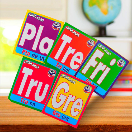 Pack Educativo Loteria Silabas Y Memorama Trisilabas Niños