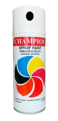 Pintura En Spray Negro Mate Champion 415cc