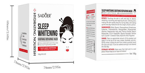 Mascarilla Para Dormir Calmante Blanqueadora Con Tretinoína