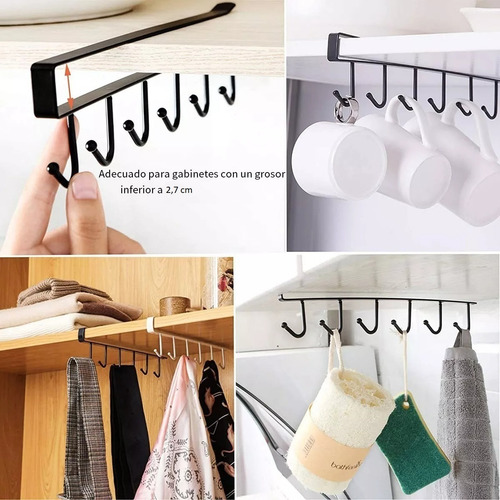 Imagen 5 de 10 de Organizador Colgador De Paños Tazas Utensilios Ollas Cocina