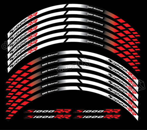 Kit Adesivos Friso Refletivo Roda Moto Bmw S1000rr Fri028