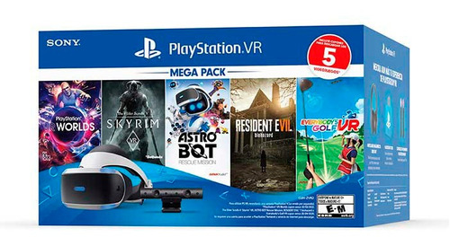 Playstation Vr Mega 5 + Cámara + 5 Juegos Nuevo