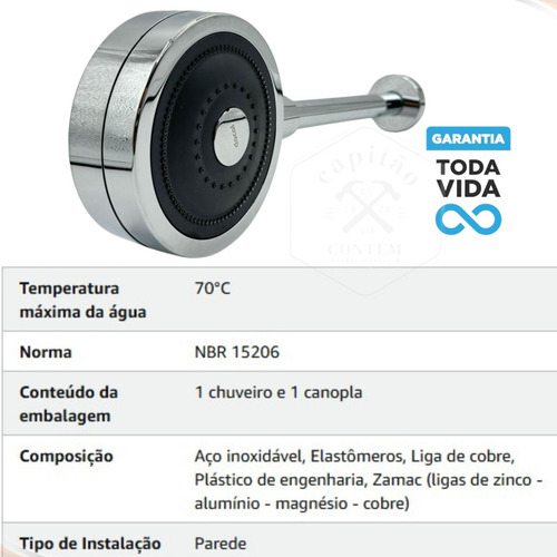 Ducha Chuveiro Docol Para Sistema Aquecimento Solar/gás