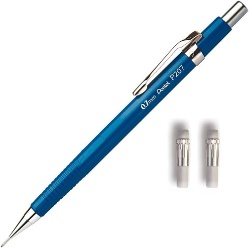 Lapiseira Sharp P200 0.3 05. 0.7 0.9mm Azul P207 Pentel