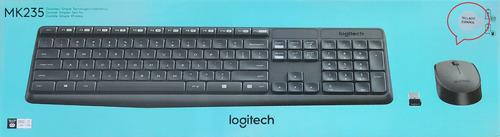 Combo Teclado + Mouse Inalambrico Logitech Mk235 Español