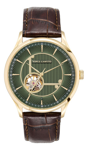 Vince Camuto Reloj Para Hombre Con Correa De Cuero De Grano 